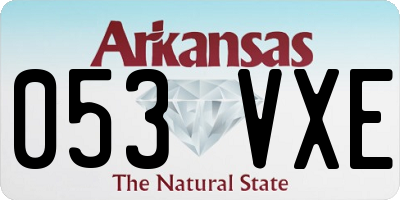 AR license plate 053VXE