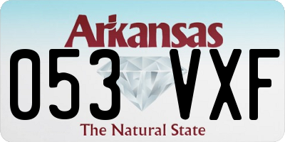AR license plate 053VXF