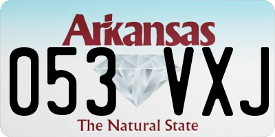 AR license plate 053VXJ