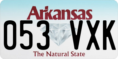 AR license plate 053VXK