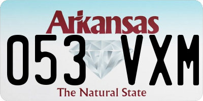 AR license plate 053VXM