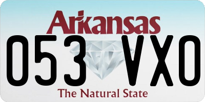 AR license plate 053VXO