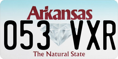 AR license plate 053VXR