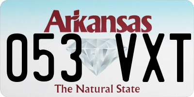 AR license plate 053VXT