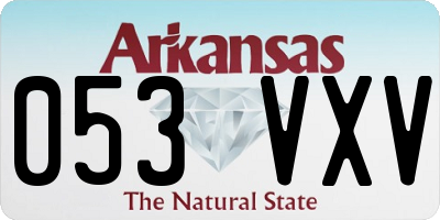 AR license plate 053VXV