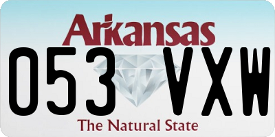 AR license plate 053VXW