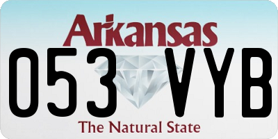 AR license plate 053VYB