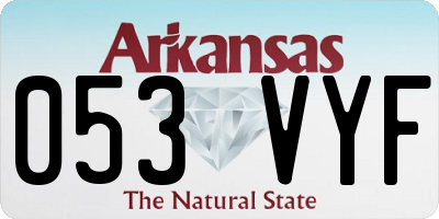 AR license plate 053VYF