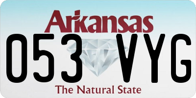 AR license plate 053VYG