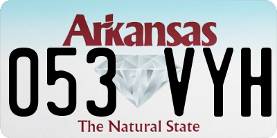 AR license plate 053VYH