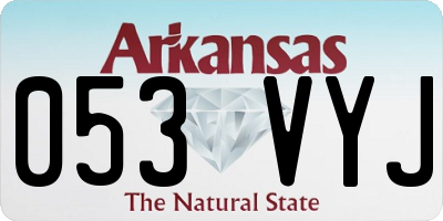 AR license plate 053VYJ