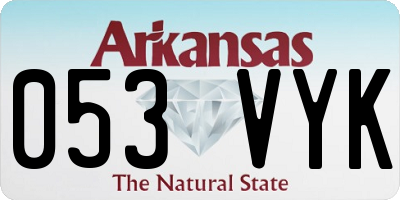 AR license plate 053VYK