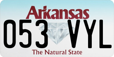 AR license plate 053VYL