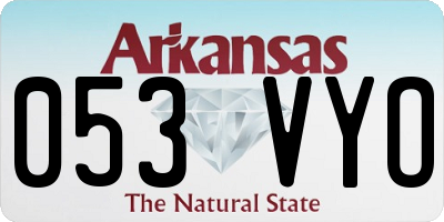 AR license plate 053VYO