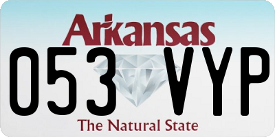 AR license plate 053VYP