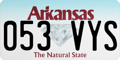 AR license plate 053VYS