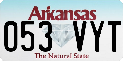 AR license plate 053VYT
