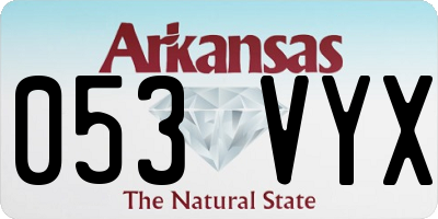 AR license plate 053VYX