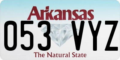 AR license plate 053VYZ