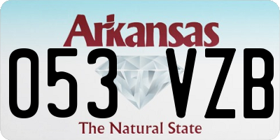 AR license plate 053VZB