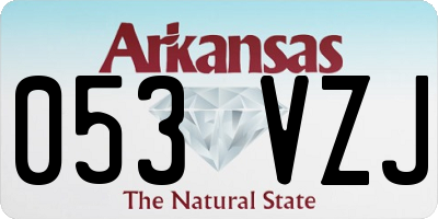 AR license plate 053VZJ