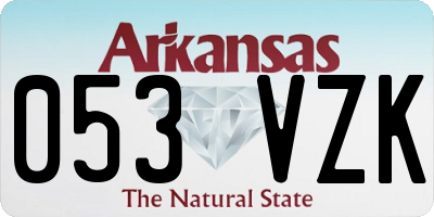 AR license plate 053VZK