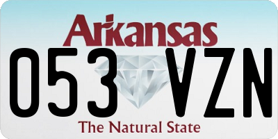 AR license plate 053VZN