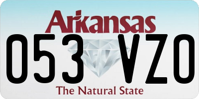 AR license plate 053VZO