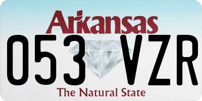 AR license plate 053VZR