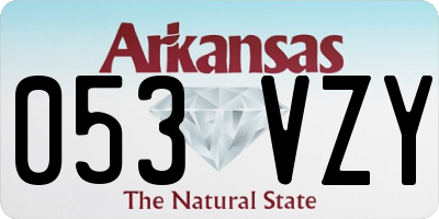 AR license plate 053VZY