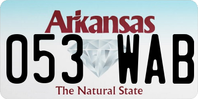 AR license plate 053WAB