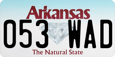 AR license plate 053WAD