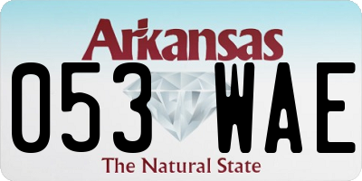 AR license plate 053WAE