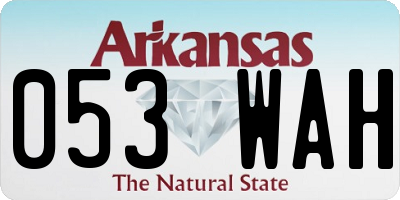 AR license plate 053WAH