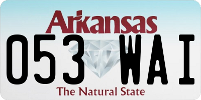 AR license plate 053WAI