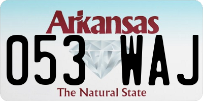 AR license plate 053WAJ