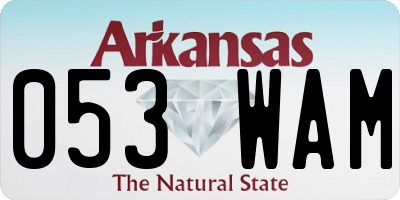 AR license plate 053WAM