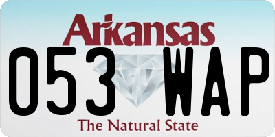 AR license plate 053WAP