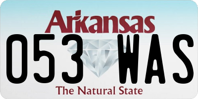 AR license plate 053WAS