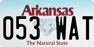 AR license plate 053WAT
