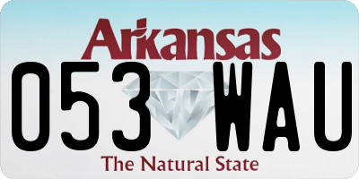 AR license plate 053WAU