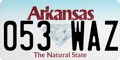 AR license plate 053WAZ