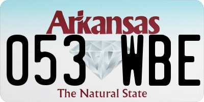 AR license plate 053WBE