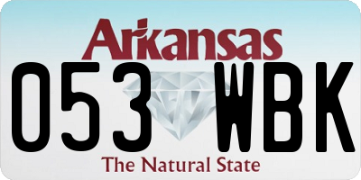 AR license plate 053WBK