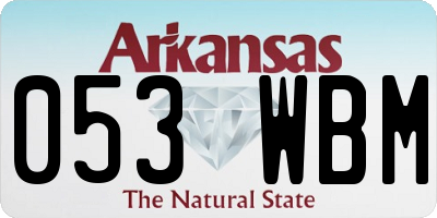 AR license plate 053WBM