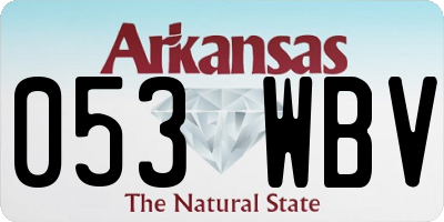 AR license plate 053WBV