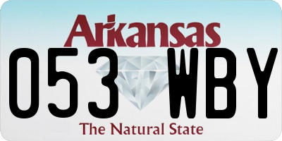 AR license plate 053WBY