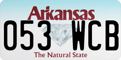 AR license plate 053WCB