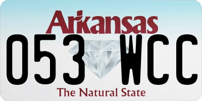 AR license plate 053WCC