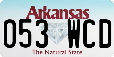 AR license plate 053WCD